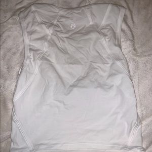 lululemon white crop tank size 4 (S)